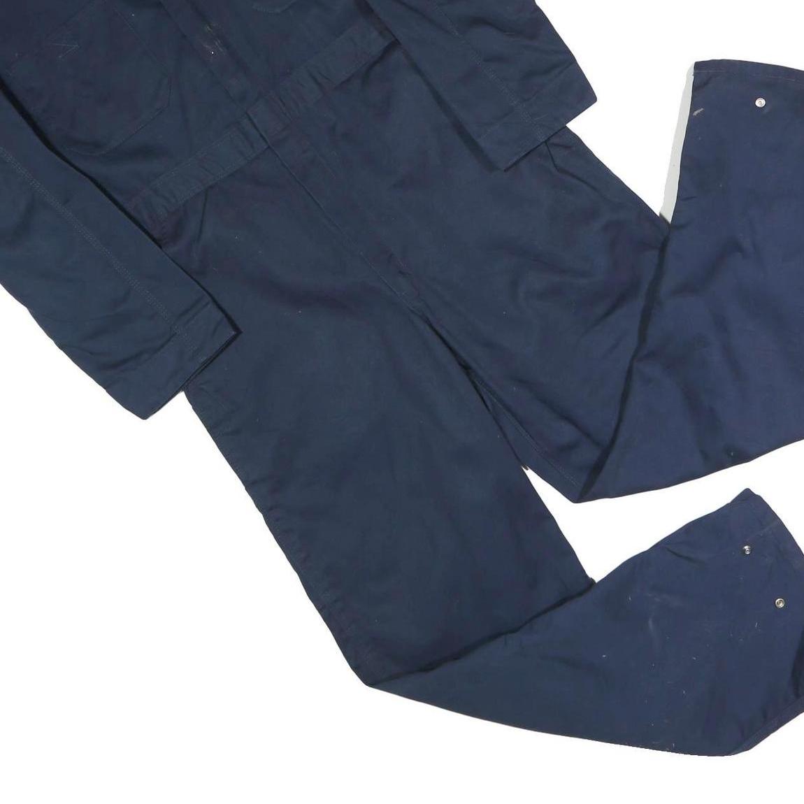 SCHMIDT WORKWEAR Mens Navy Blue Regular Fit Polyester Blend Dungarees M W36 L29