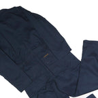 SCHMIDT WORKWEAR Mens Navy Blue Regular Fit Polyester Blend Dungarees M W36 L29