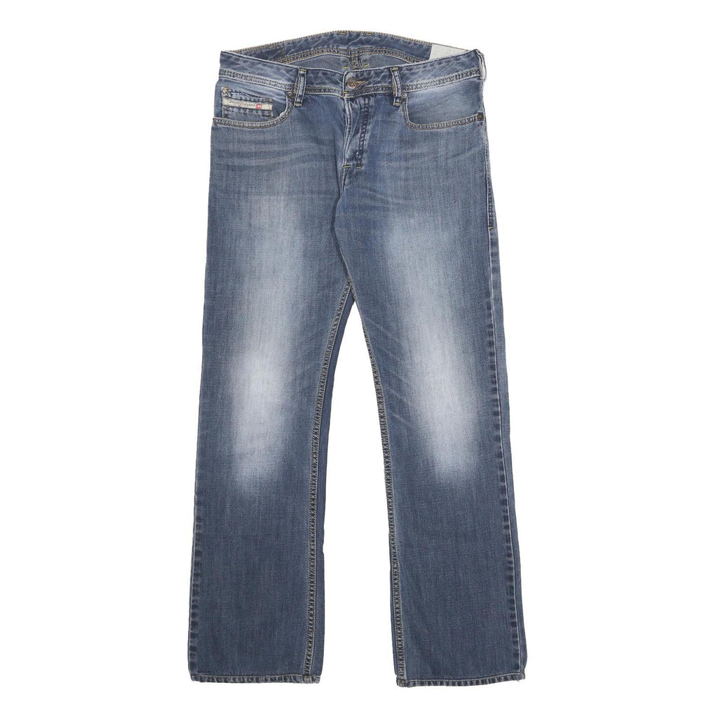 DIESEL Mens Jeans Blue Regular Straight Denim Medium W34 L29 Classic Cotton