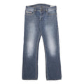 DIESEL Mens Jeans Blue Regular Straight Denim Medium W34 L29 Classic Cotton
