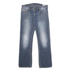 DIESEL Mens Jeans Blue Regular Straight Denim Medium W34 L29 Classic Cotton
