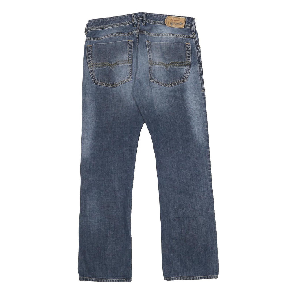 DIESEL Mens Jeans Blue Regular Straight Denim Medium W34 L29 Classic Cotton