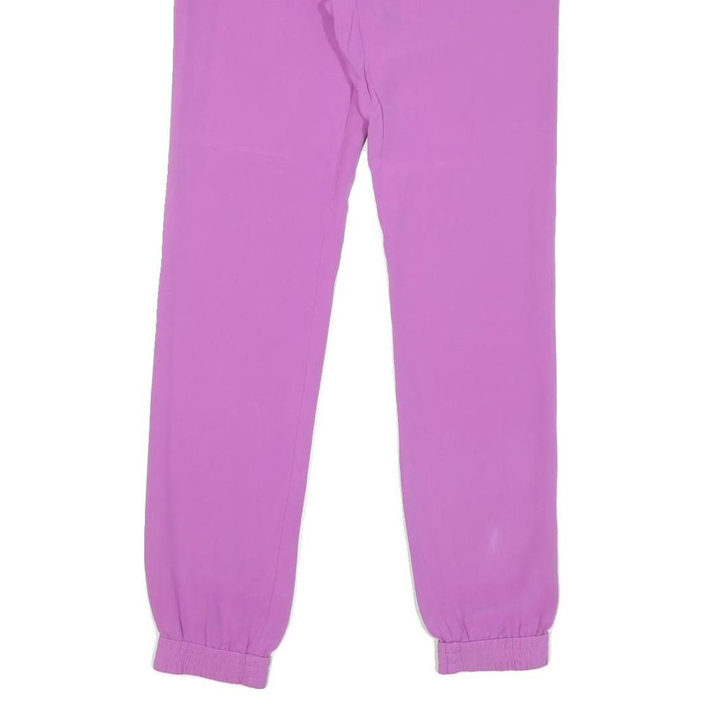 JOSEPH Womens Polyester Blend Lilac Regular Fit Trousers W30 L32 Stylish Zip