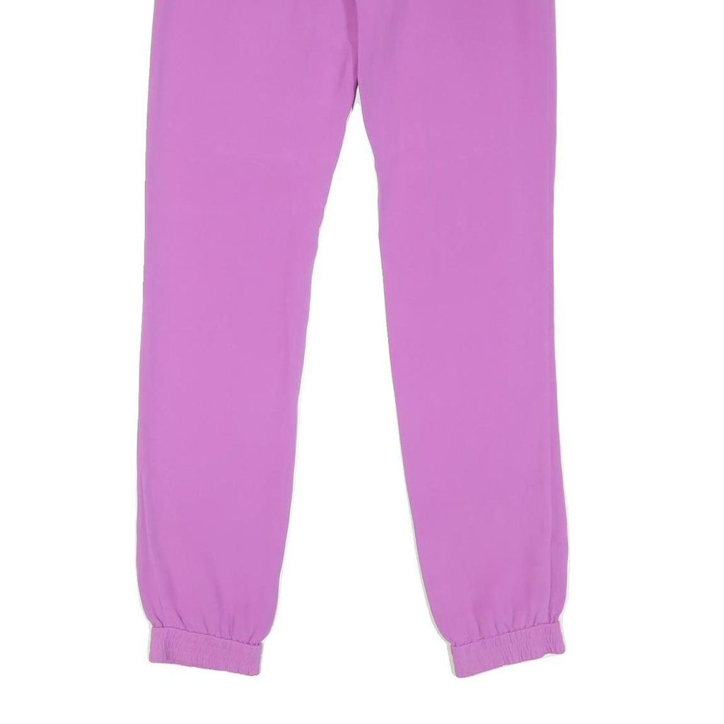 JOSEPH Womens Polyester Blend Lilac Regular Fit Trousers W30 L32 Stylish Zip