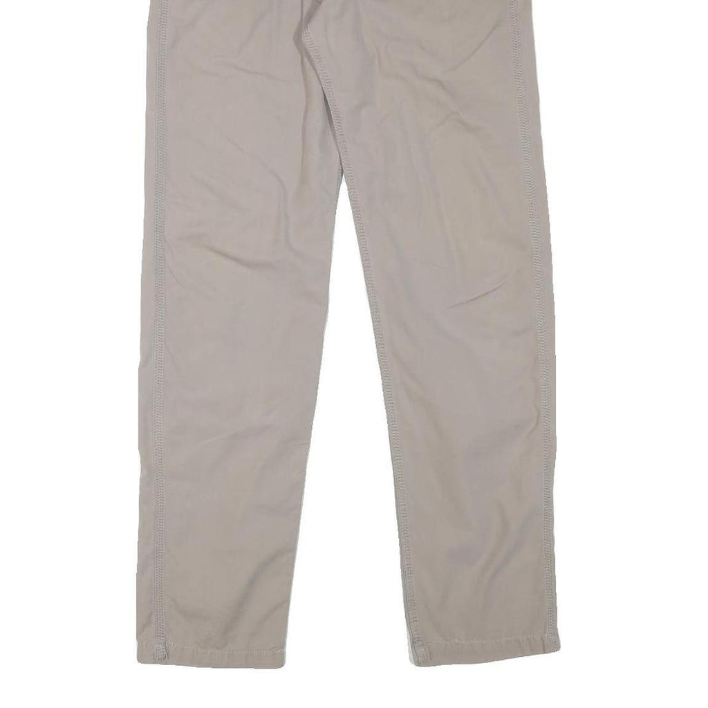 CARHARTT Mens Regular Fit Beige Cotton Blend Zip Trousers W33 L31 Workwear