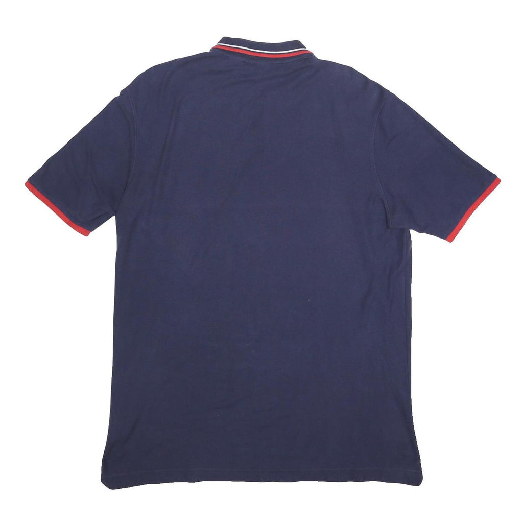 FILA Mens Navy Blue Red Short Sleeve Cotton Polo Shirt XL Branded Casual