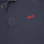 FILA Mens Navy Blue Red Short Sleeve Cotton Polo Shirt XL Branded Casual