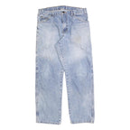 DICKIES Mens Blue Regular Straight Denim Light W33 L30 Cotton Blend Zip Jeans