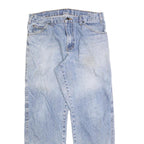 DICKIES Mens Blue Regular Straight Denim Light W33 L30 Cotton Blend Zip Jeans