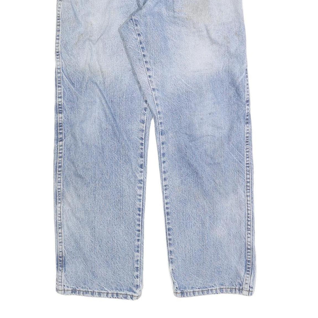 DICKIES Mens Blue Regular Straight Denim Light W33 L30 Cotton Blend Zip Jeans