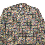 TREMOLA Mens Black Floral Check Shirt S Cotton Blend Stylish Patterned