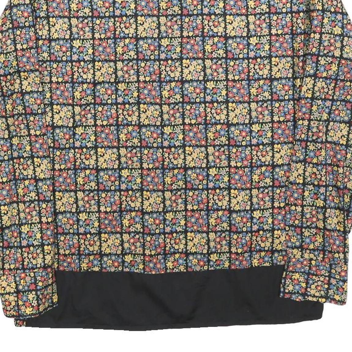 TREMOLA Mens Black Floral Check Shirt S Cotton Blend Stylish Patterned