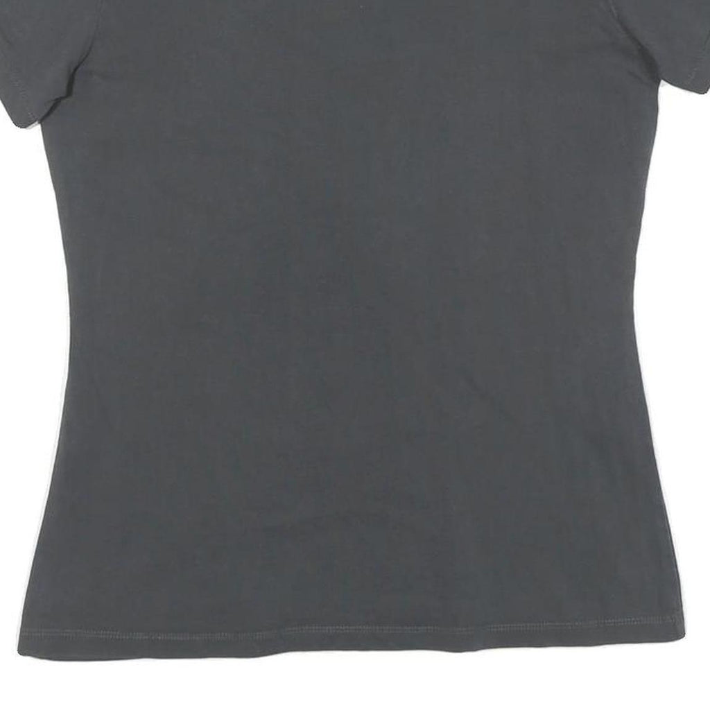 MAMMUT Womens Grey Graphic T-Shirt S Short Sleeve V-Neck Outdoor Casual