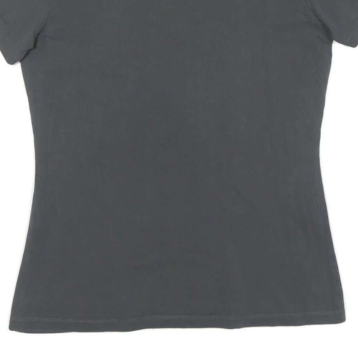 MAMMUT Womens Grey Graphic T-Shirt S Short Sleeve V-Neck Outdoor Casual