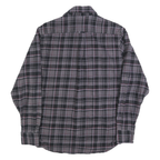 JACHS Mens Grey & Black Check Shirt M Cotton Blend Casual Long Sleeve Button