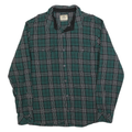 WIND RIVER Mens Green & Black Check Shirt XL Cotton Blend Casual Long Sleeve