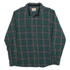 WIND RIVER Mens Green & Black Check Shirt XL Cotton Blend Casual Long Sleeve