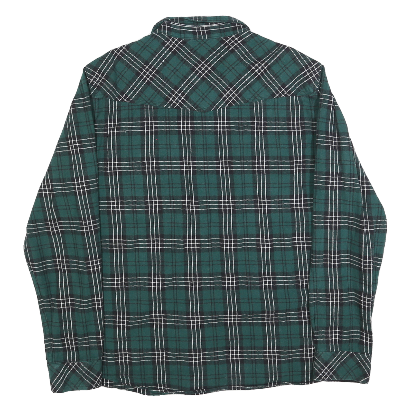 WIND RIVER Mens Green & Black Check Shirt XL Cotton Blend Casual Long Sleeve
