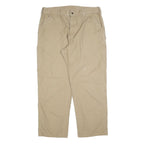 CARHARTT Mens Relaxed Beige Cotton Blend Zip Trousers W40 L32 Workwear Casual