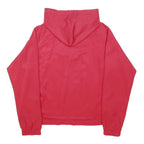 REEBOK Womens Red & Black Zip Up Hoodie Jacket UK 10 Polyester Blend Plain
