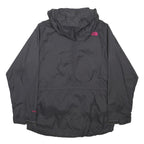 THE NORTH FACE Girls Grey Nylon Jacket L Zip Hooded Plain Lightweight Outdoor
