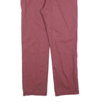 ATLAS FOR MEN Mens Cotton Blend Burgundy Regular Straight Trousers W38 L30