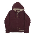 BERNIE Womens Maroon Jacket S Polyester Plain Hooded Zip Casual Outerwear
