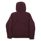 BERNIE Womens Maroon Jacket S Polyester Plain Hooded Zip Casual Outerwear