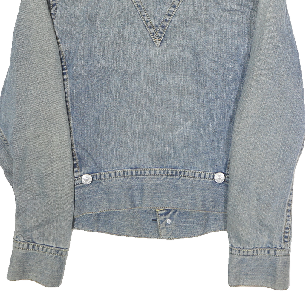 LEVI'S Mens Blue Cotton Denim Jacket S Classic Button Closure Western