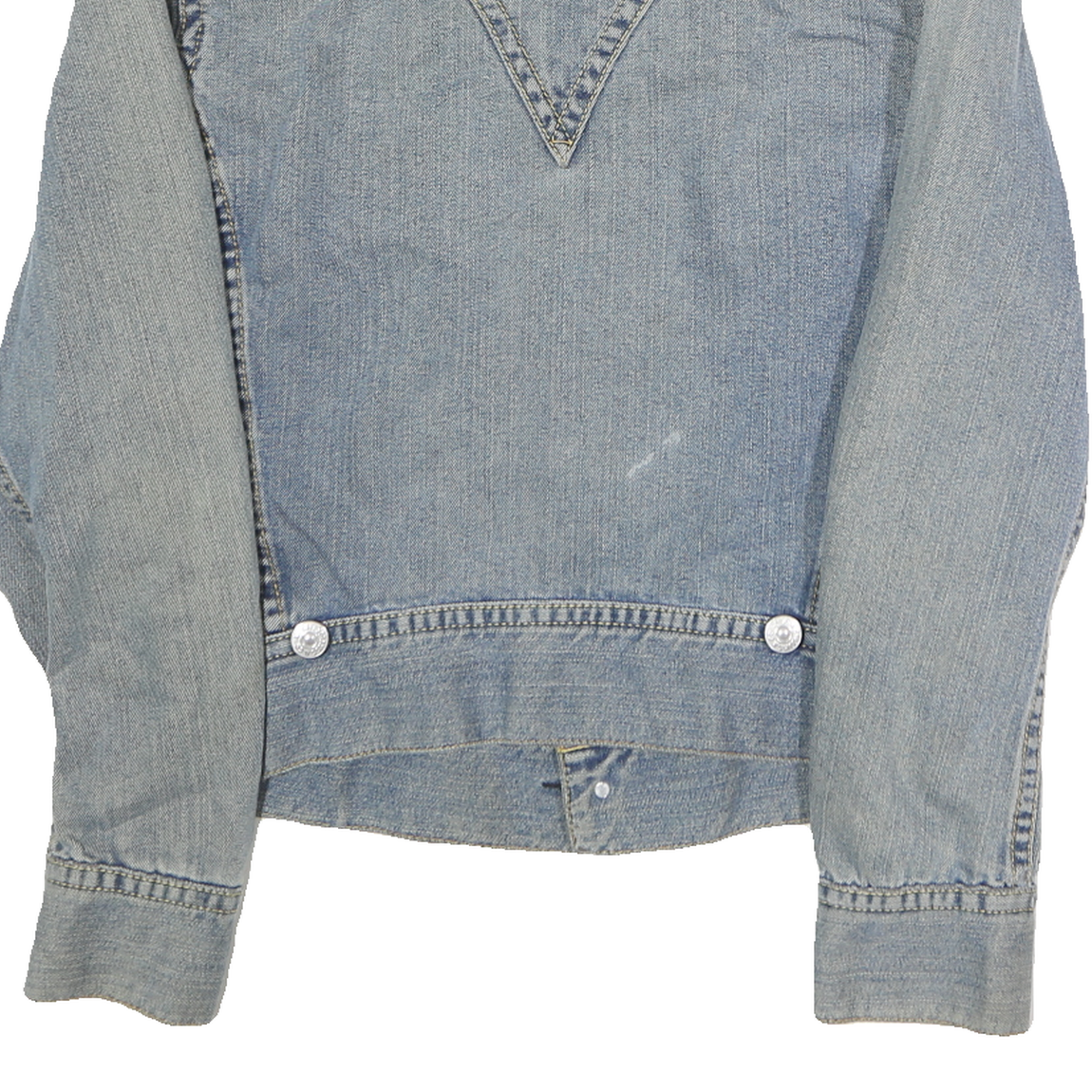 LEVI'S Mens Blue Cotton Denim Jacket S Classic Button Closure Western