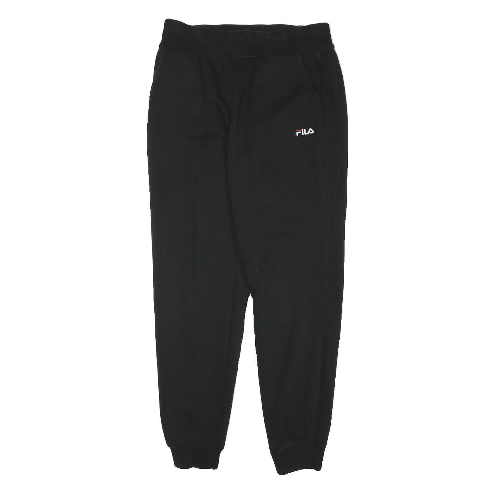 FILA Mens Joggers Black S W28 L28 Slim Tapered Comfort Sports Casual Wear