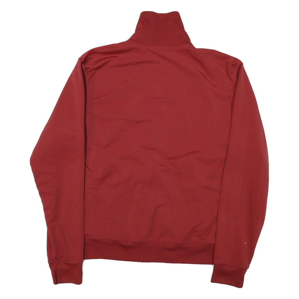 CARHARTT Mens Red Workwear Jacket S Polyester Blend Plain Zip Stand-Up Collar