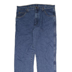 WRANGLER Mens Regular Fit Blue Denim Jeans W36 L32 Classic Cotton Zip Closure