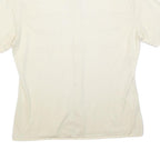 VELLION Mens Cream Plain Shirt L Button Pocket Casual Polyester Blend