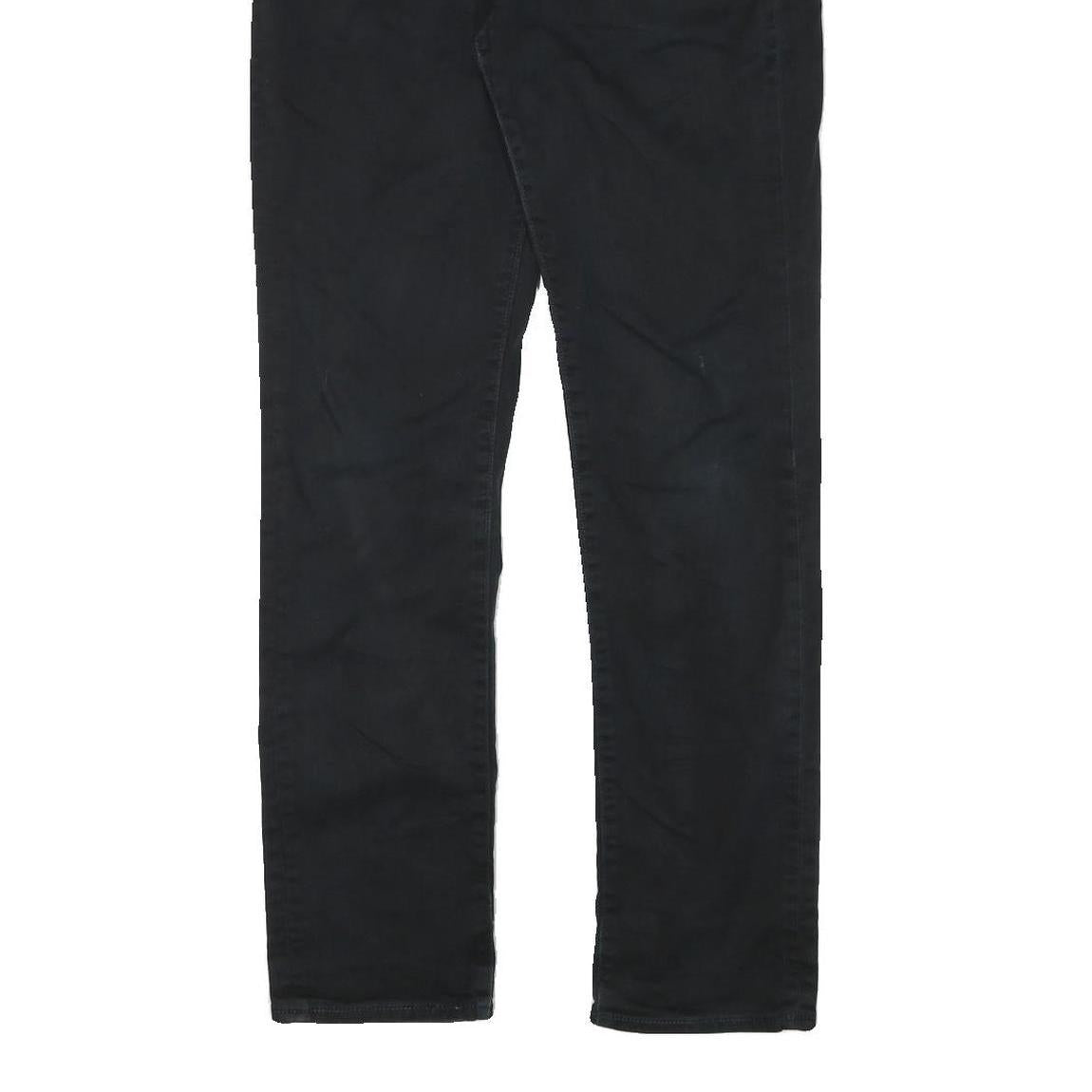 LEVI'S Mens Black Regular Fit Skinny Denim Jeans W34 L32 Classic Zip Closure