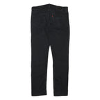 LEVI'S Mens Black Regular Fit Skinny Denim Jeans W34 L32 Classic Zip Closure
