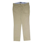 NAUTICA Womens Cotton Blend Beige Regular Fit Straight Leg Trousers W36 L32