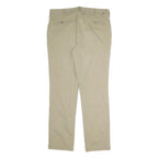 NAUTICA Womens Cotton Blend Beige Regular Fit Straight Leg Trousers W36 L32