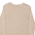 TOMMY HILFIGER Womens Beige V-Neck Plain Cotton Blend Jumper M Classic Fit