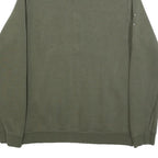 NIKE Womens Green 1/4 Zip S Sweatshirt Cotton Blend Casual Pullover