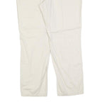 STEFANEL Womens Cotton Blend White Regular Straight Trousers W34 L28 Zip Closure