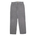 CARHARTT Mens Cotton Blend Grey Relaxed Straight Trousers W31 L32 Workwear