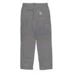 CARHARTT Mens Cotton Blend Grey Relaxed Straight Trousers W31 L32 Workwear