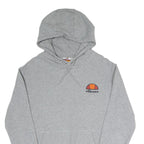 ELLESSE Mens Grey Hoodie S Cotton Blend Pullover Logo Casual Sweatshirt