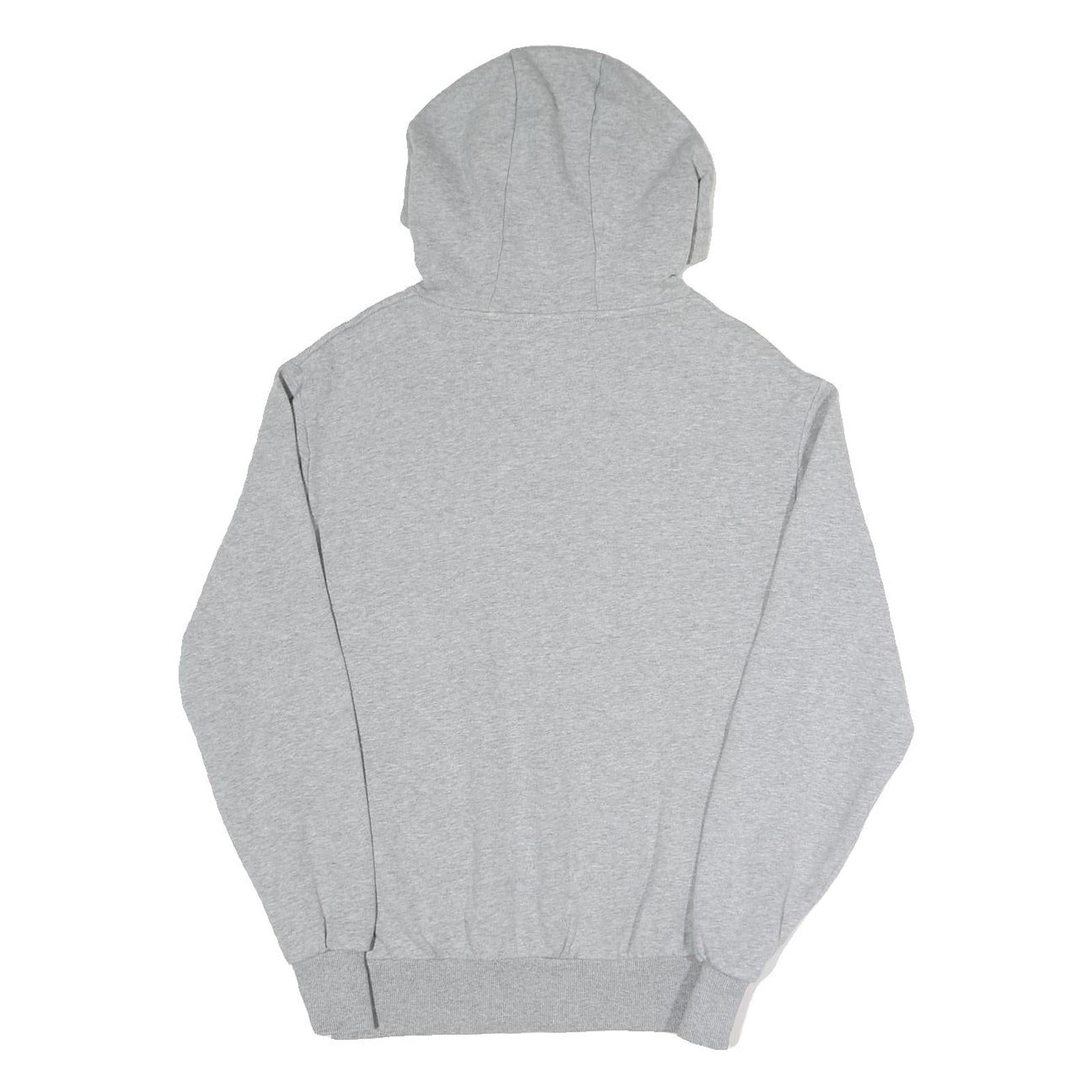 ELLESSE Mens Grey Hoodie S Cotton Blend Pullover Logo Casual Sweatshirt