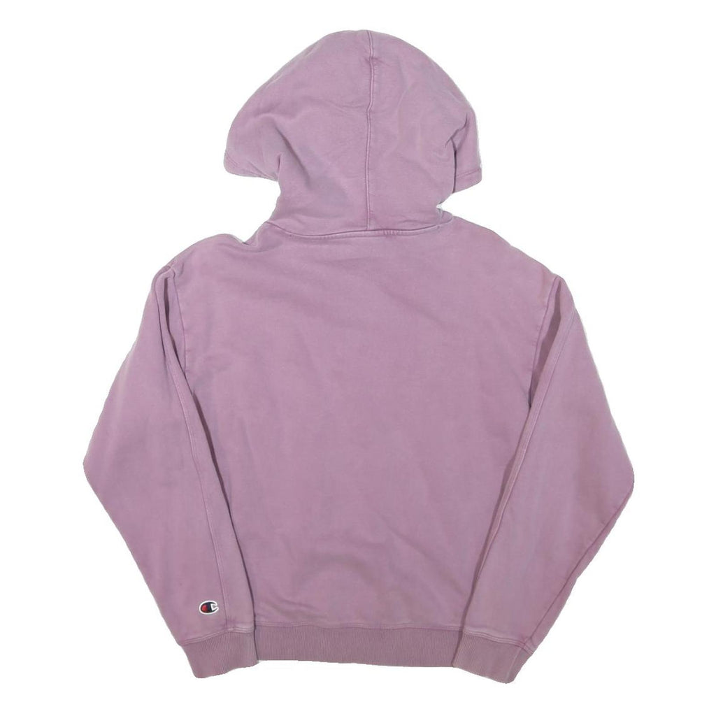 CHAMPION Womens Purple Hoodie S Classic Logo Cotton Blend Comfortable Fit