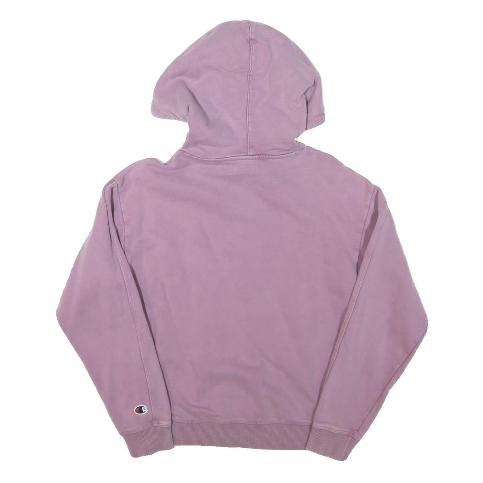 CHAMPION Womens Purple Hoodie S Classic Logo Cotton Blend Comfortable Fit