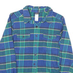 PATAGONIA Womens Blue & Green Checked Shirt UK 6 Long Sleeve Button Front Casual