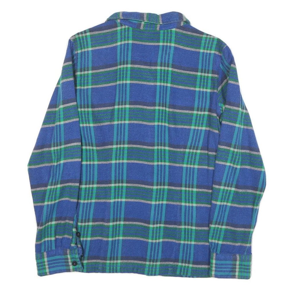 PATAGONIA Womens Blue & Green Checked Shirt UK 6 Long Sleeve Button Front Casual