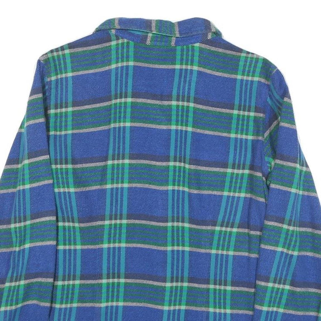PATAGONIA Womens Blue & Green Checked Shirt UK 6 Long Sleeve Button Front Casual